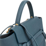 Celine Petrol Leather Grained Calfskin Belt Handbag