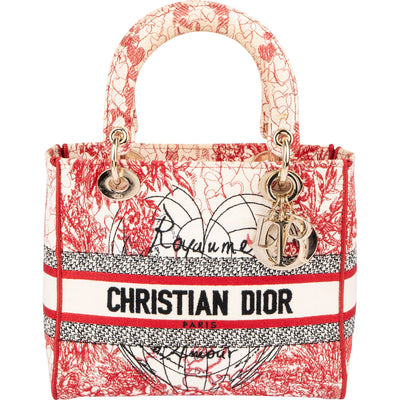 Christian Dior Embroidered Canvas D-Lite D-Royaume d`Amour Handbag