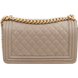 Chanel Quilted Caviar Leather Medium Single Boy Crossbody Bag