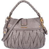 Miu Miu Matelassé Nappa Leather City Coffer Hobo Shoulder Bag