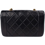 Chanel Quilted Lambskin 24K Gold Small Diana Single Flap Crossbody Bag