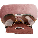 Miu Miu Gold Tone Green Ombre SMU52S Round Sunglasses SMU51Q