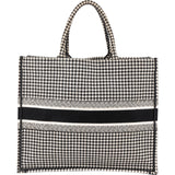 Christian Dior Houndstooth Monogram Canvas Book Tote Handbag