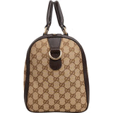 Gucci Monogram GG Canvas  Web Boston Bag Handbag