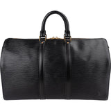 Louis Vuitton Noir Epi Leather Keepall 45 Travel Bag