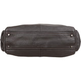 Prada Dark Brown Vitello Daino Leather Buckle Satchel Shoulder Bag