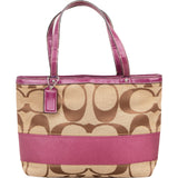 Coach Monogram Signature Stripe Tote Handbag