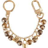 Louis Vuitton Gold Brown Pastilles Chain Key Ring Holder Bag Charm