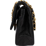 Chanel Quilted Lambskin 24K Gold Small Double Flap Shoulder Bag