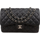 Chanel Quilted Lambskin Jumbo Double Flap Crossbody Bag