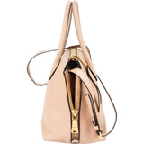 Miu Miu Madras Leather Side Zip Tote Handbag