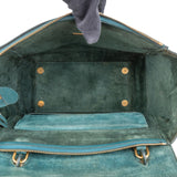 Céline Petrol Leather Grained Calfskin Belt Handbag