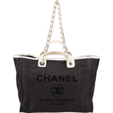 Chanel Denim Deauville Tote Shoulder Bag