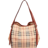 Burberry Nova-Check Monogram Haymarket Hobo Shoulder Bag