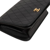 Chanel Quilted Lambskin Small 24K Gold Single Flap Shoulder Bag