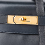 Hermès Blue Boxcalf Leather Kelly 28 Handbag