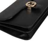 Gucci Grained Leather Interlocking GG Medium Crossbody Bag