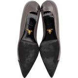 Prada Multicolor Patent Leather Cap-Toe Kitten Heel Pumps (37)