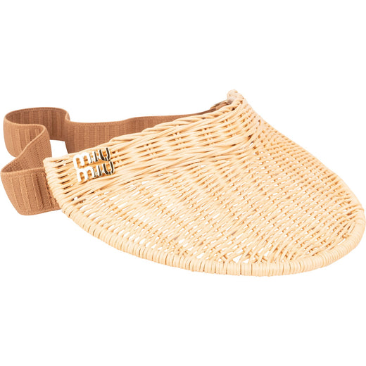 Miu Miu Woven Basket Visor Cap