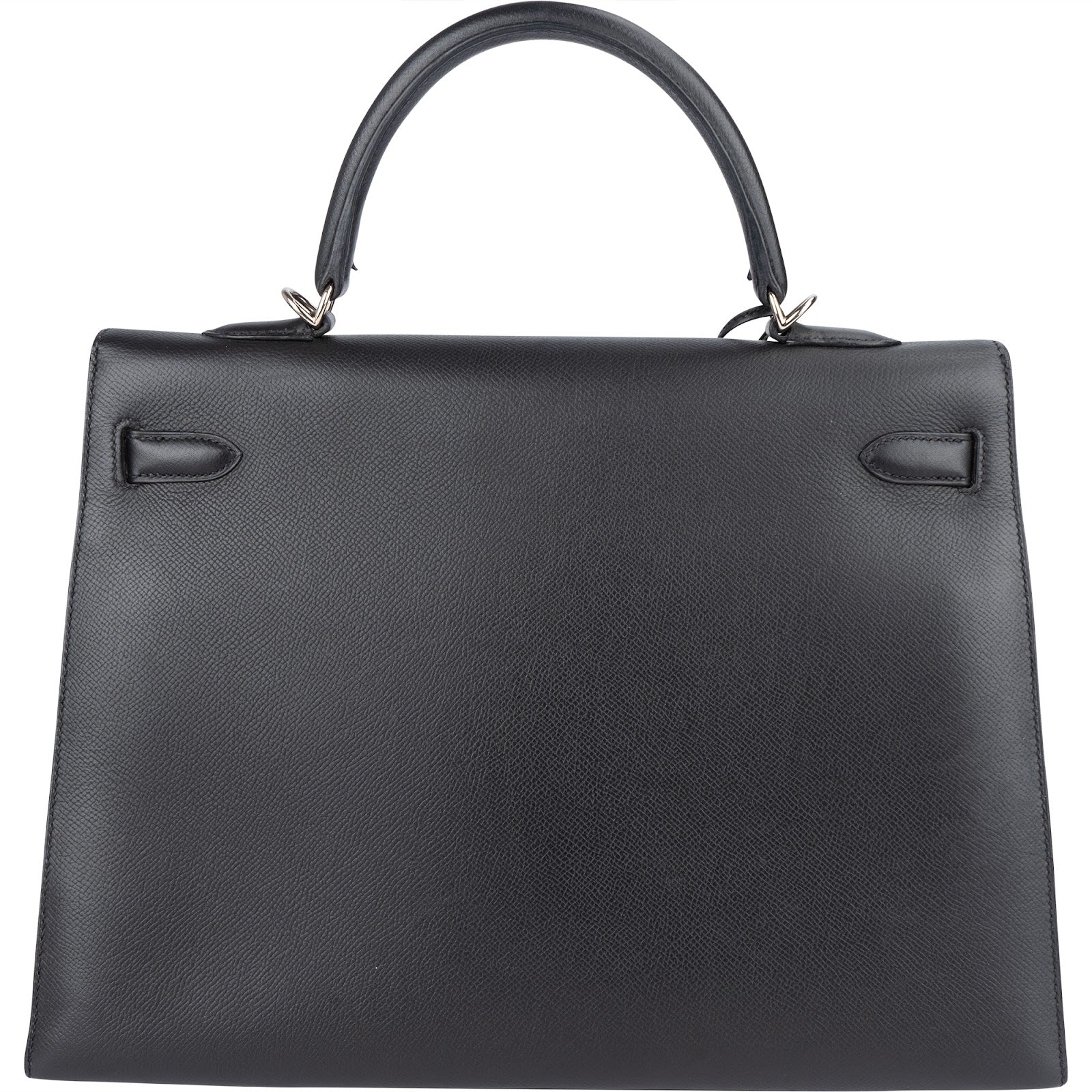 Hermès Noir Epsom Leather Sellier Kelly 35 Handbag - vintageandkickz
