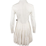 Louis Vuitton White Wool Broderie Anglaise Collar Blouse Dress (FR36)