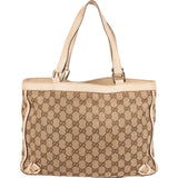 Gucci Monogram GG Canvas Abbey Tote Shoulder Bag