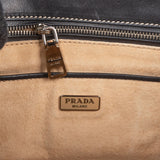 Prada Leather Contrast Stitch Flap Crossbody Bag