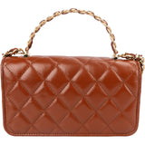 Chanel Quilted Lambskin Single Flap Wallet on Chain Crossbody Bag
