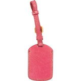 Prada Pink Leather Small Luggage Tag Bag Charm