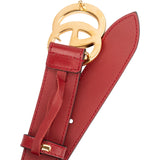 Gucci Red Leather GG Marmont Belt (75 / 30)