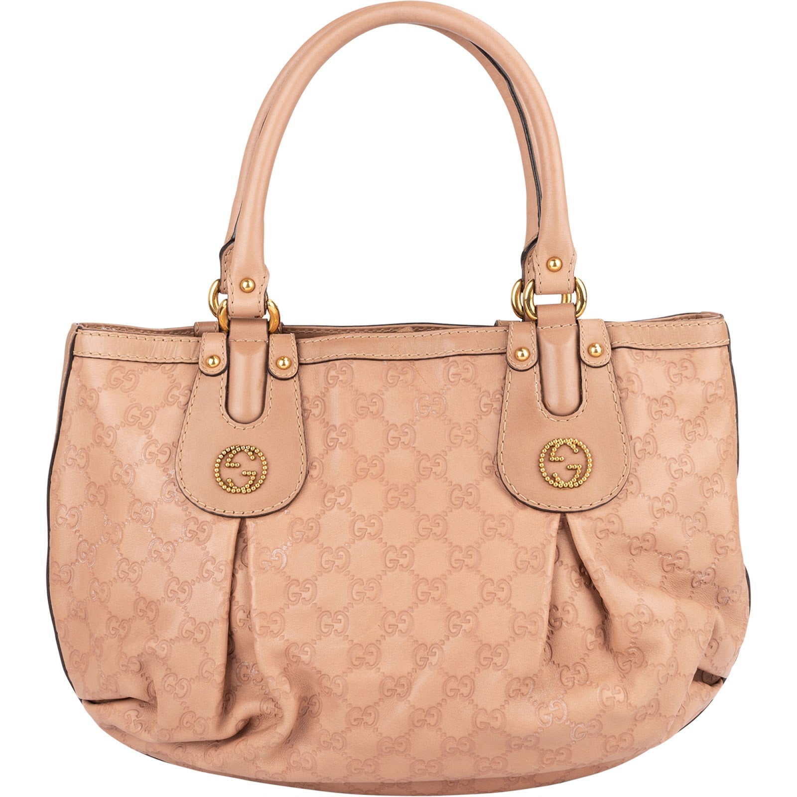 Gucci Leather GG Monogram Scarlet Handbag - vintageandkickz