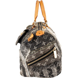 Louis Vuitton Limited Monogram Denim Patchwork Speedy 30 Handbag
