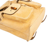 Gucci Suede Bamboo Drawstring Backpack