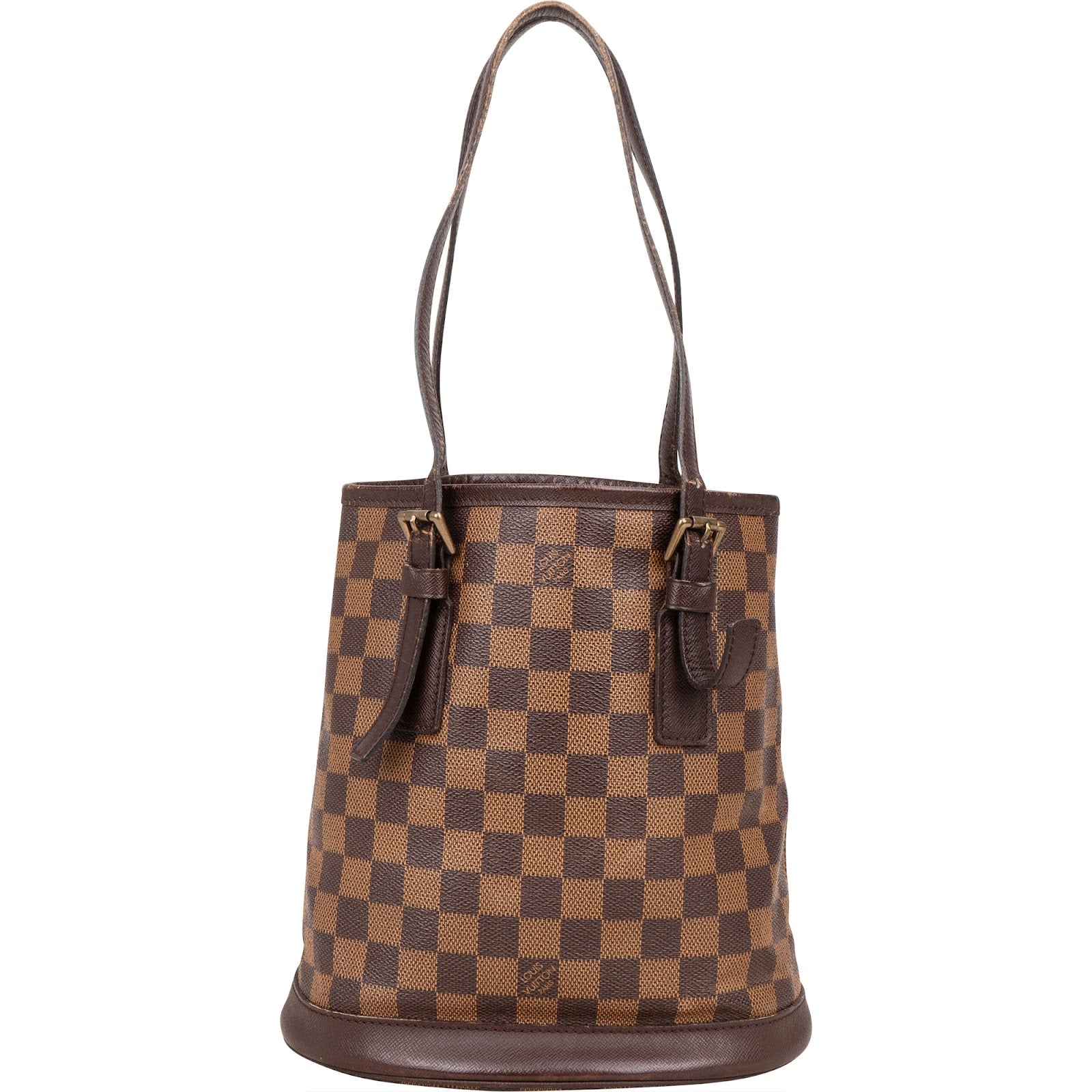 Louis Vuitton Monogram Damier Ebene Bucket PM Shoulder Bag - vintageandkickz