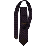 Louis Vuitton Monogram Damier Ebene Classique Silk Tie Krawatte