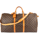 Louis Vuitton Monogram Canvas Keepall 60 Bandoulière Travel Bag