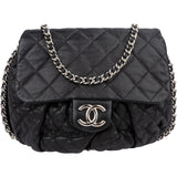 Chanel Quilted Lambskin Bubble Quilt Jumbo Single Flap Crossbody Bag