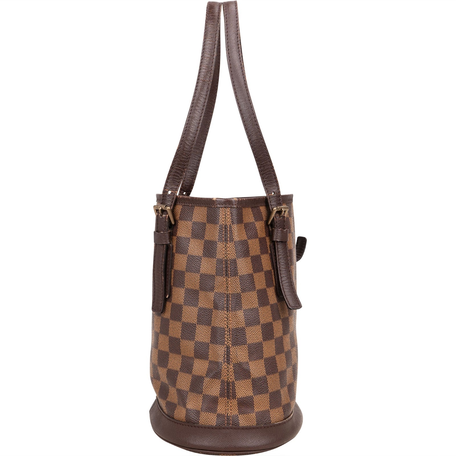Louis Vuitton Monogram Damier Ebene Bucket PM Shoulder Bag - vintageandkickz