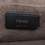 Fendi Light Blue Leather Can I Studded Emblem Crossbody Bag