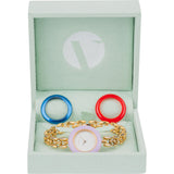 Gucci Gold Tone Change Bezel Chain 11/12.2 Bezel Woman Watch