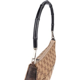 Gucci Monogram GG Bamboo Handle Shoulder Bag