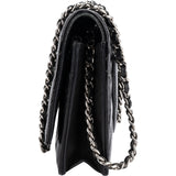 Chanel Quilted Patent Leather Wallet on Chain Crossbody Bag