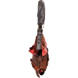Yves Saint Laurent Suede Leather Nadja Ruffle Shoulder Bag