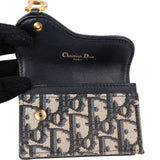 Christian Dior Oblique Jacquard Saddle Flap Card Holder Coin Purse