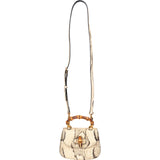 Gucci Multicolor Python Leather Bamboo 1947 Mini Top Handle Handbag