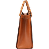 Gucci Grained Leather Bamboo Handle Handbag