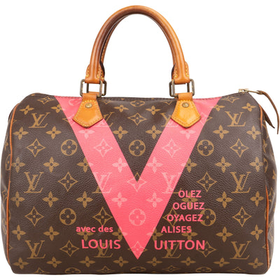 Louis Vuitton Monogram Canvas Limited V Speedy 30 Handbag