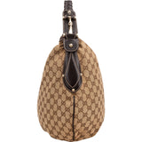 Gucci Monogram GG Canvas Horsebit Hobo Shoulder Bag