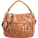Miu Miu Vitello Lux Coffer Hobo Handbag