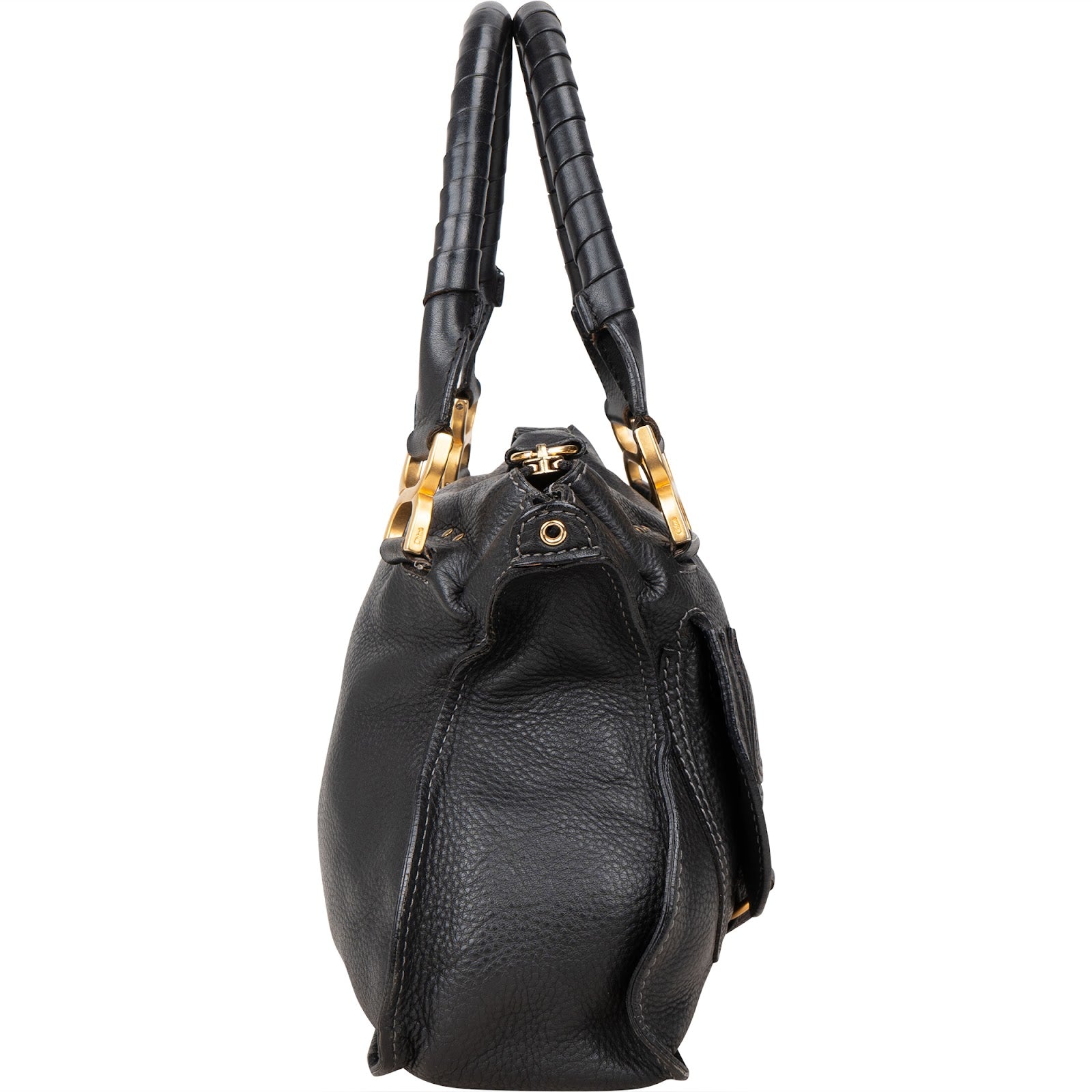 [🔄️B14 / F23] Chloé Grained Calfskin Medium Marcie Satchel Handbag - vintageandkickz
